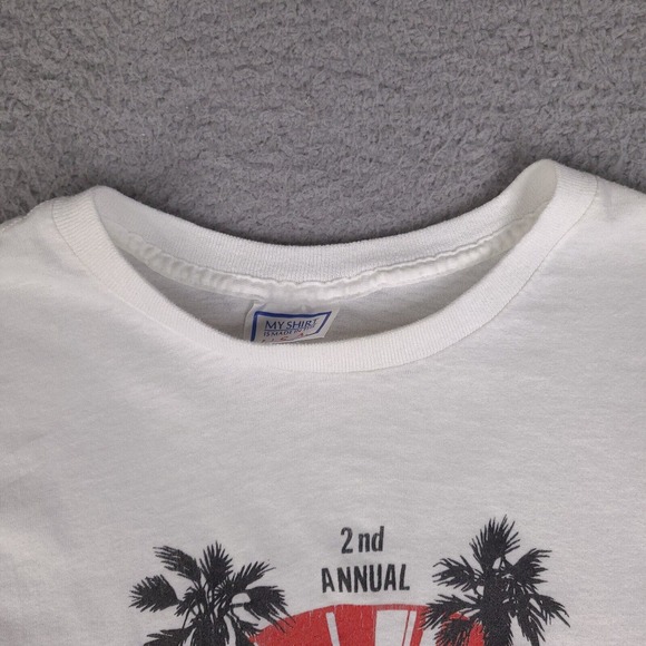 Vintage 1989 Ft Lauderdale By The Sea 5k Run T-Shirt Adult Medium White USA Made - Picture 7 of 15